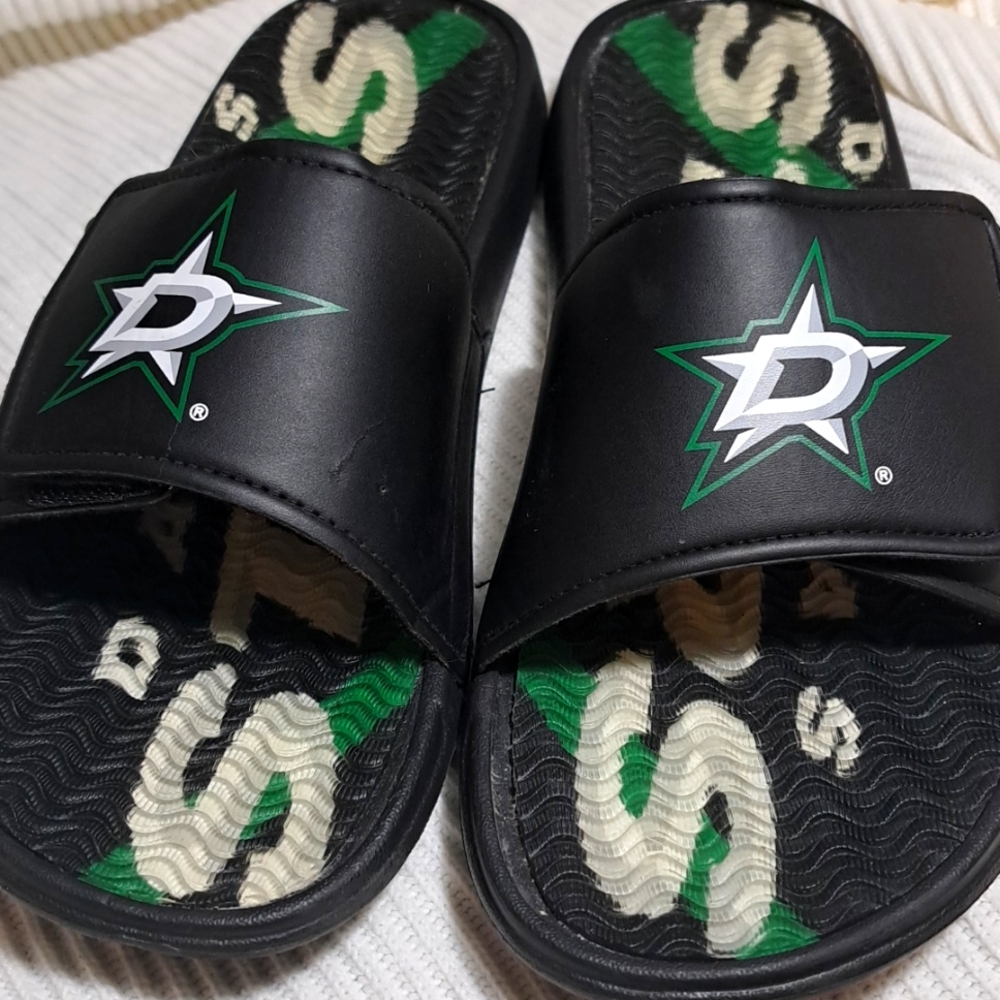 Dallas Stars Slides Sandals XL 13 14 Hockey